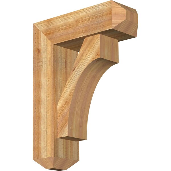 Ekena Millwork Westlake Craftsman Rough Sawn Bracket w/ Offset Brace, Western Red Cedar, 8"W x 24"D x 32"H BKT0806X24X32WTL04RWR - main